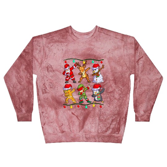 Christmas Kids Boys Men Dabbing Santa Elf Deer Blast Sweatshirts