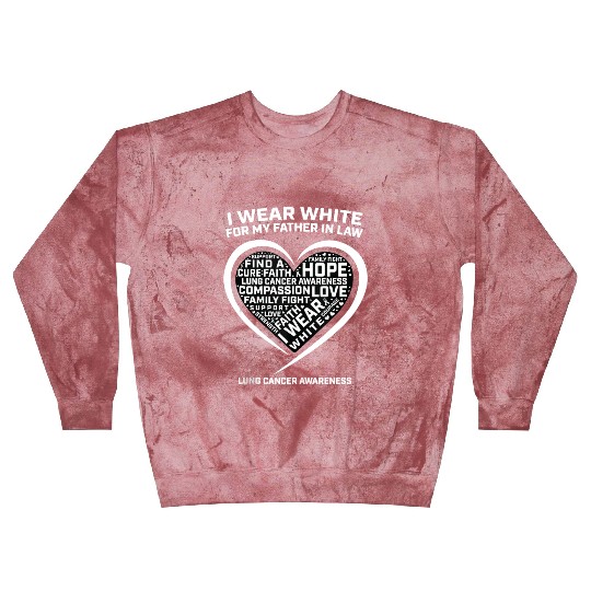 Dad I Wear White For My Father In Law Lung Cancer Blast Sweatshirts