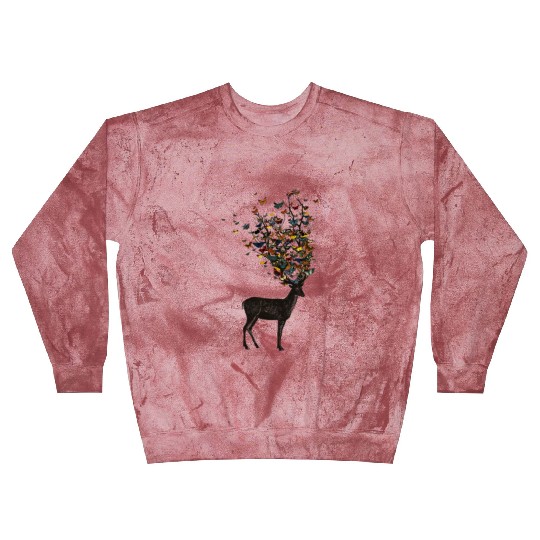 Wilds Nature Deer Butterflies Funny Natural Blast Sweatshirts