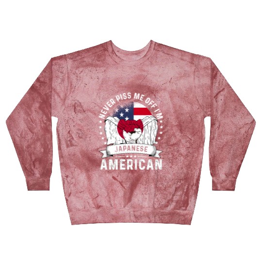 Japan American Country Heritage Flags Blast Sweatshirts