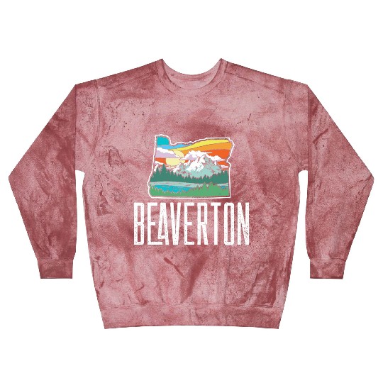 Beaverton Vintage Oregon Nature Outdoors Retro Gra Blast Sweatshirts