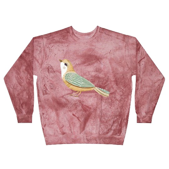 Folk art little fancy bird Blast Sweatshirts