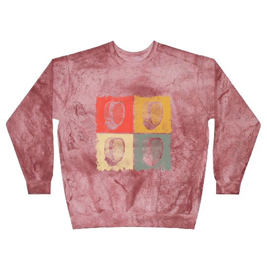 Fencing Masks Fence Vintage Fencer Blast Sweatshirts