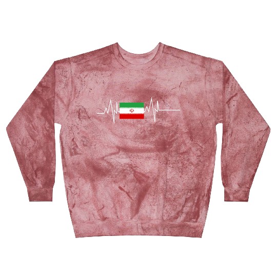 Iran Flag Heartbeat Blast Sweatshirts