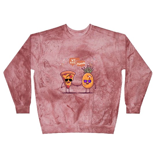 Pizza and Pineapple are friends funny design Blast Sweatshirts