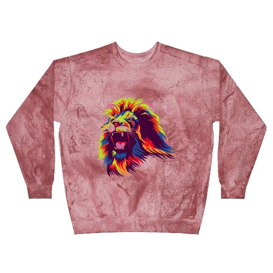 Lion Colorful Blast Sweatshirts