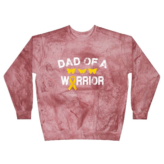 dad Of A Warrior Childhood Cancer Awareness Suppor Blast Sweatshirts