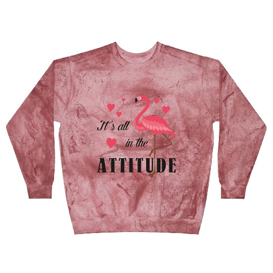 It'S All In The Attitude Cute K Flamingo Lover Wat Blast Sweatshirts