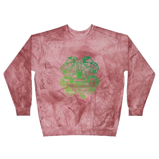 Lucky Teacher Four Leaf Clover St Patrick's Day Blast Sweatshirts