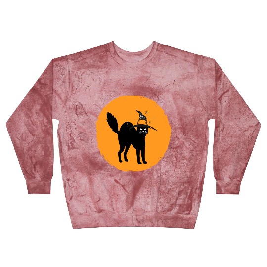 black cat best Halloween scary Blast Sweatshirts for Women