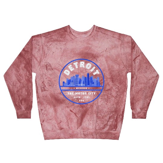 Detroit Skyline Badge Blast Sweatshirts