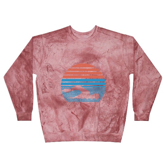 Retro Swim Swimmer Swimming Blast Sweatshirts