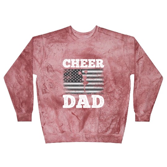 Cheer Dad American Flag Vintage Funny Cheerleader Blast Sweatshirts