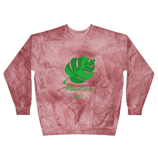 Monstera Love leaf green plant passion gift idea Blast Sweatshirts