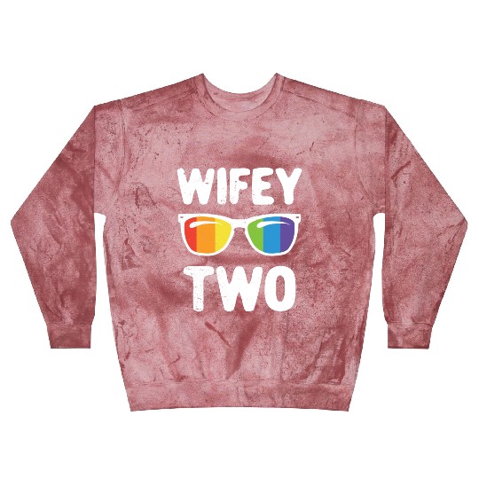 Wife Two Funny Lgbt Lesbian Couple LGBT Pride Gay Blast Sweatshirts