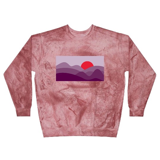 Minimalist Sun Dark Orchid Purple Blast Sweatshirts