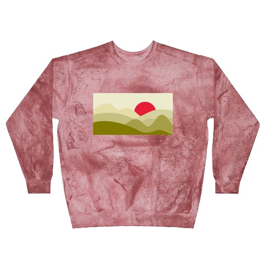 Minimalist Sun Olive Green Blast Sweatshirts