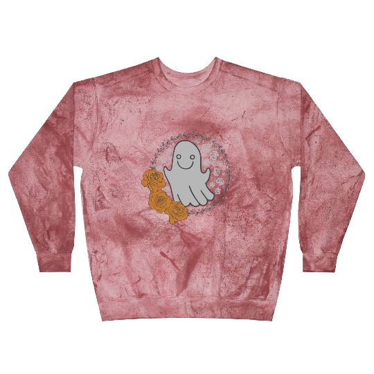 Halloween Theme Cute Ghost Floral Coffee Lover Blast Sweatshirts