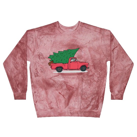 Red Merry Christmas Vintage Red Santa Truck*T Blast Sweatshirts
