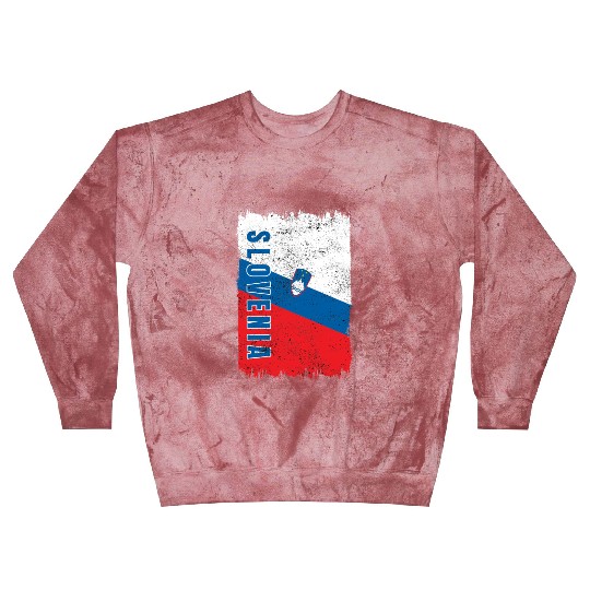 Slovenia vintage flag Blast Sweatshirts
