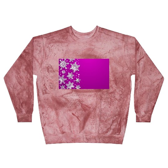 Elegant Christmas Snowflakes Pink Blast Sweatshirts