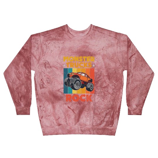 Awesome Monster Trucks Rock Tricks Stunts Wheelies Blast Sweatshirts
