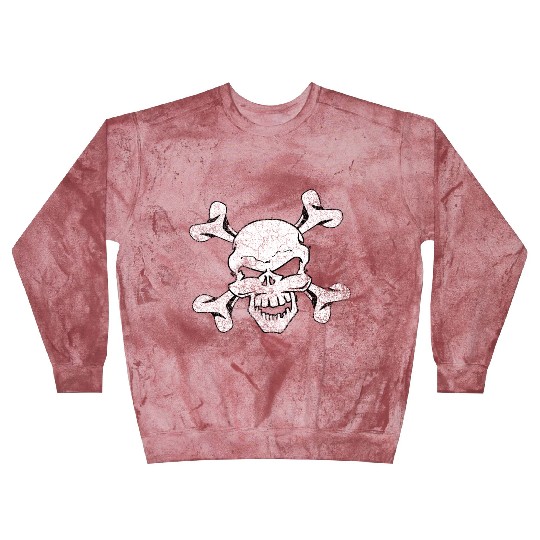 Distressed Skull And Crossbones Blast Sweatshirts