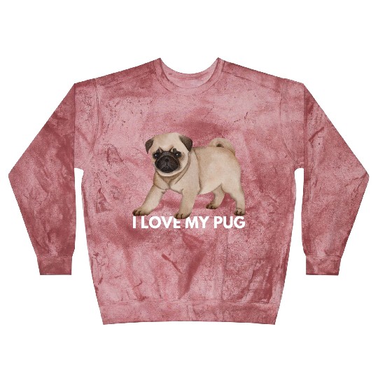 I Love My Pug - Cute Kawaii Funny Dog Blast Sweatshirts