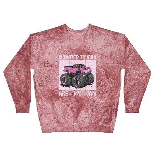 Monster Trucks Are My Jam Vintage Retro Blast Sweatshirts