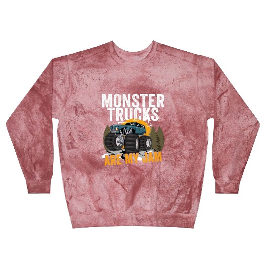 Monster Trucks Are My Jam Vintage Retro Blast Sweatshirts