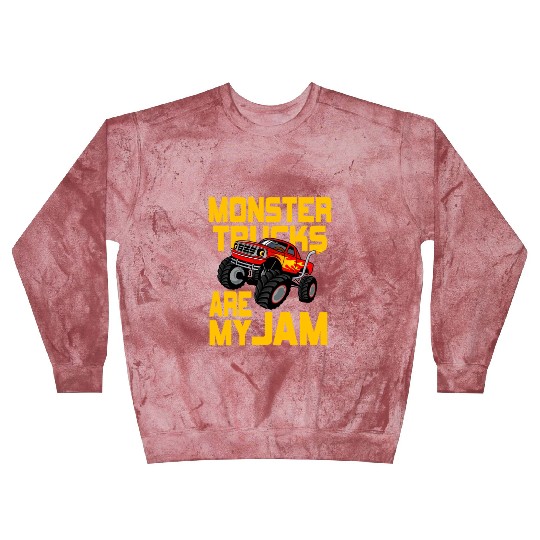Monster Trucks Are My Jam Vintage Retro Blast Sweatshirts