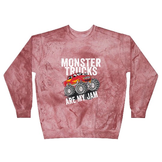 Monster Trucks Are My Jam Vintage Retro Blast Sweatshirts