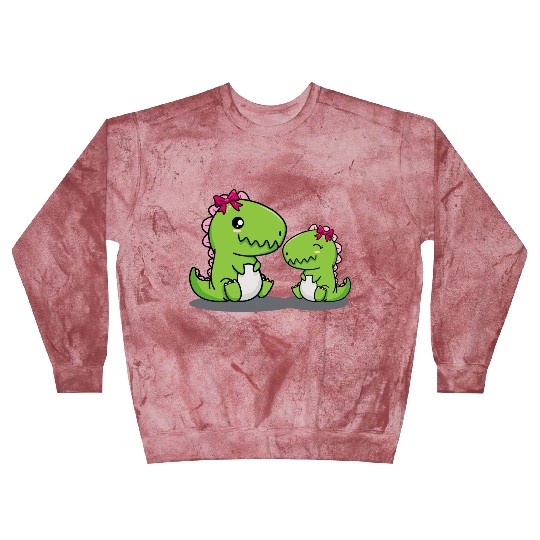 Big sister dino t-rex dinosaur sibling baby girls Blast Sweatshirts