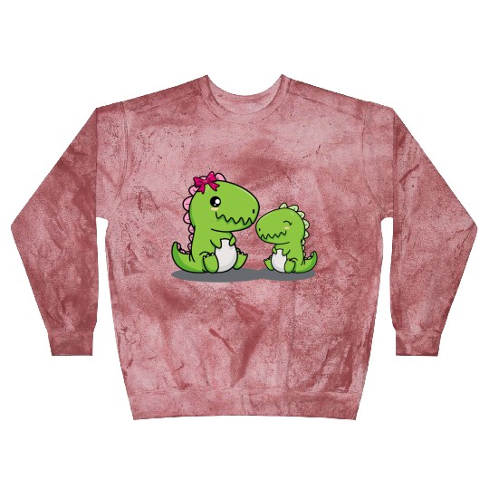 Big sister dino t-rex dinosaur sibling baby girls Blast Sweatshirts