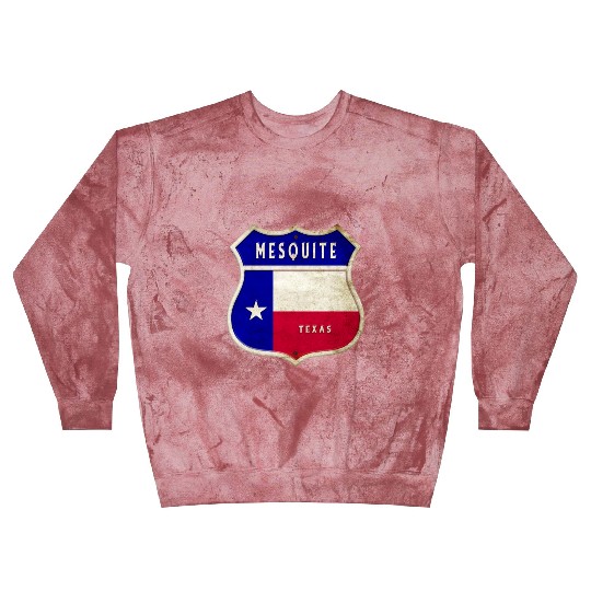 Mesquite Texas Crest Flag Design Blast Sweatshirts