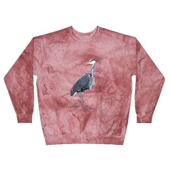 Heron Art Birder Wildlife Bird Watching Blast Sweatshirts