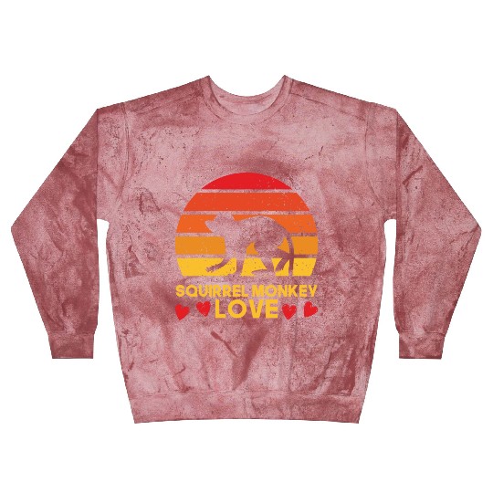 I love squirrel monkeys sunrise design Blast Sweatshirts