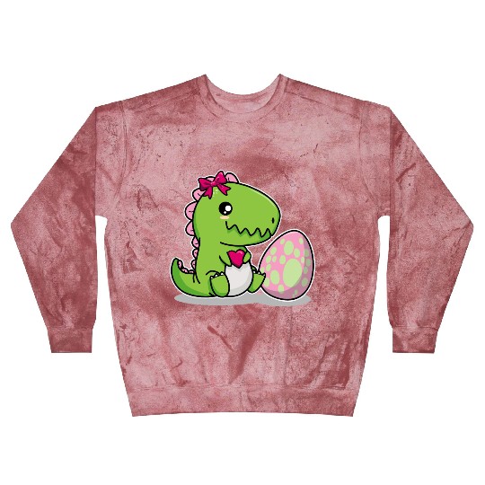 Big sister Cute dino with egg siblings boy girl Blast Sweatshirts