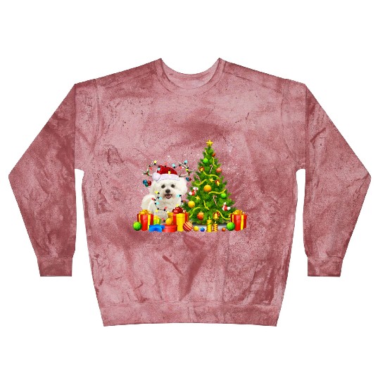 Bichon Frise Christmas Dog Lover Xmas Santa Blast Sweatshirts