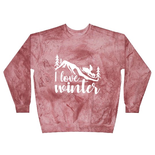 I Love Winter, Snow, Cold And Snowman Blast Sweatshirts