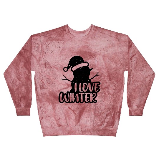 I Love Winter, Snow, Cold And Snowman Blast Sweatshirts