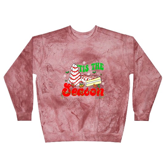 Tis' The Season Christmas Tree Cakes Debbie Groovy Blast Sweatshirts