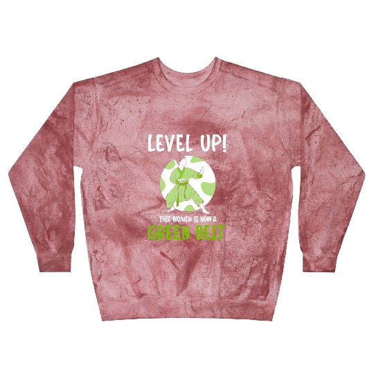 Level Up! This women is now a green belt Blast Sweatshirts