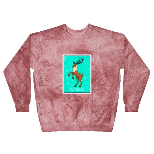 El Reno Reindeer Card Mexican Lottery Christmas Blast Sweatshirts