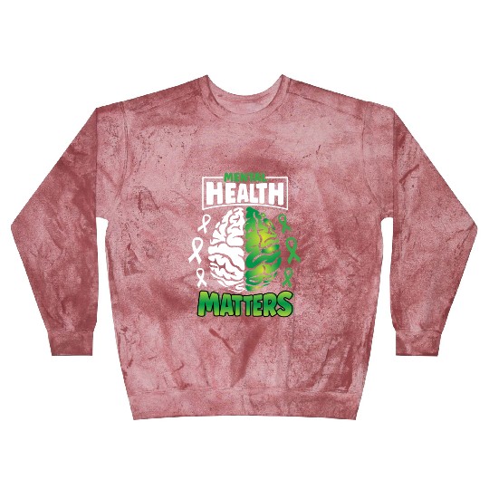 Mental Health Matters Spread Awareness Brain Blast Sweatshirts
