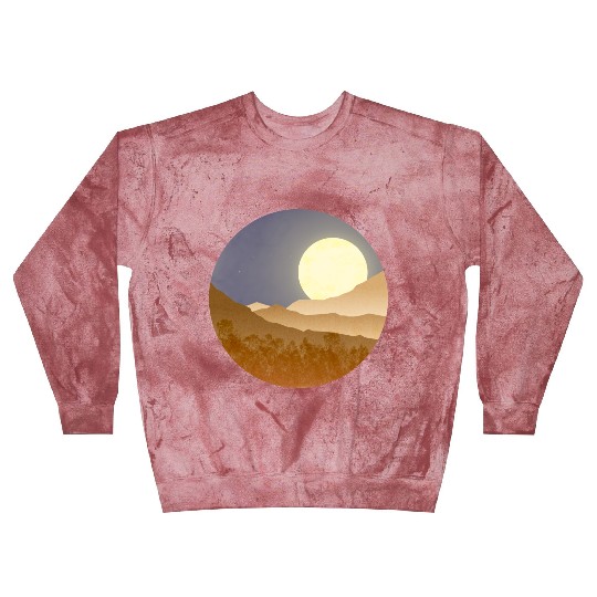 Nightscape with full moon Blast Sweatshirts