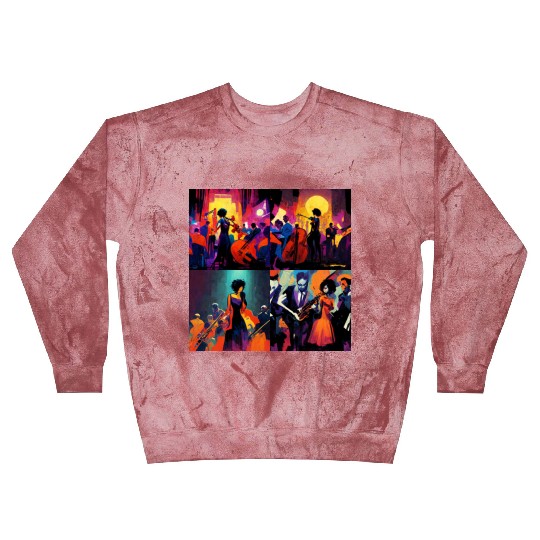 Jazz girls, jazz painting with beautiful girls Blast Sweatshirts