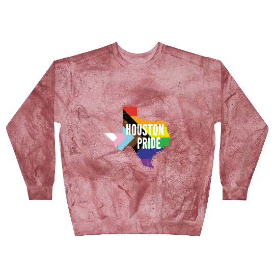 Houston Pride Gay Lesbian Queer Texas Rainbow Flag Blast Sweatshirts
