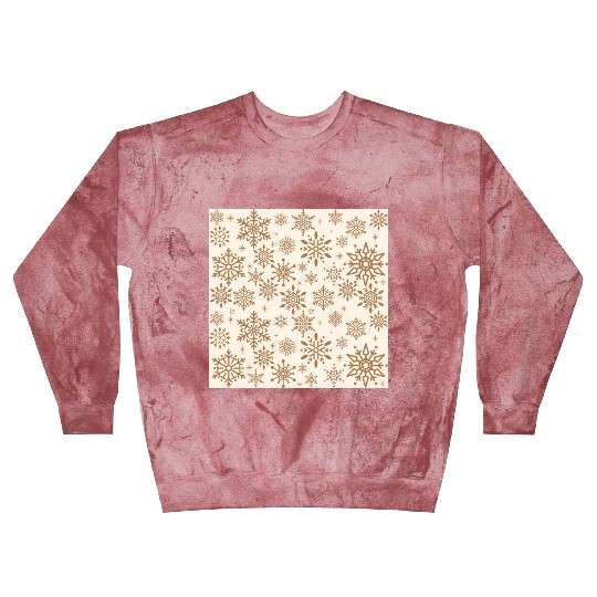 Beige Snowflakes Christmas Pattern Blast Sweatshirts