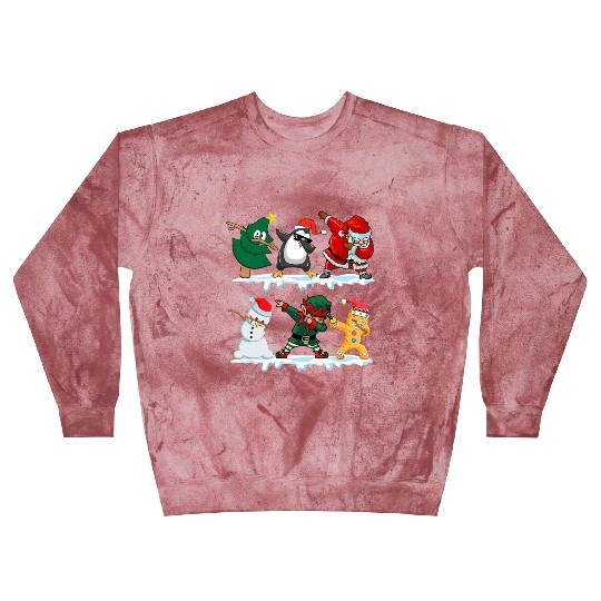 Dabbing Santa Elf Friends Funny Christmas Dabs Blast Sweatshirts